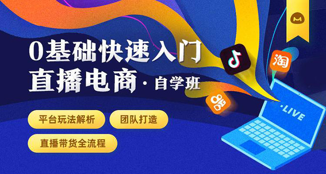 0基础快速入门直播电商课程：直播平台玩法解析-团队打造-带货全流程等环节-86资源库
