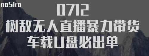 树敌‮习研‬社抖音无人直播暴力带货车载U盘必出单，单号单日产出300纯利润-86资源库