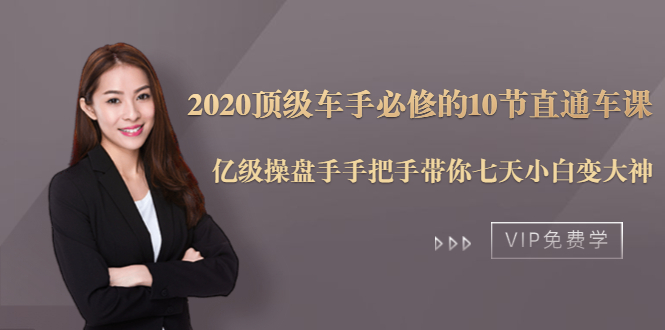 2020顶级车手必修的10节直通车课：亿级操盘手手把手带你七天小白变大神-86资源库