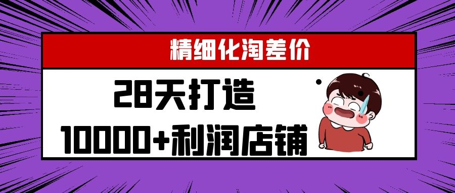 Yl精细化淘差价28天打造10000+利润店铺，精细化选品项目（附软件）-86资源库