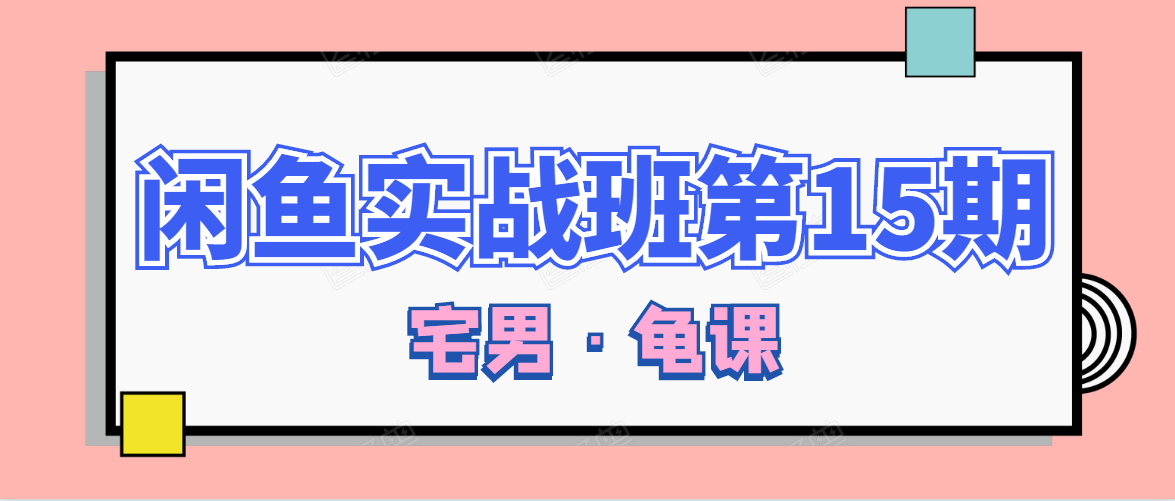 闲鱼无货源电商课程第15期，一个月收益几万不等-86资源库