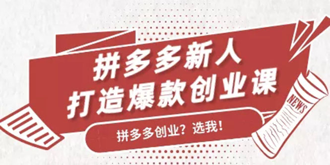 拼多多新人打造爆款创业课：快速引流持续出单，适用于所有新人-86资源库