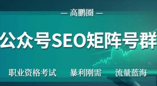 高鹏圈公众号SEO矩阵号群，实操20天纯收益25000+，普通人都能做-86资源库