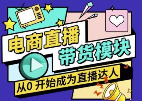 大鹏·电商直播带货课，系统学习直播带货各环节技巧和套路-86资源库