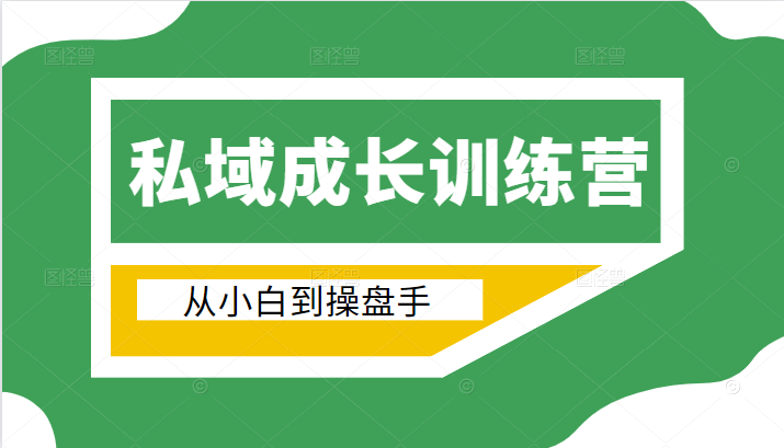 电商私域成长训练营，从小白到操盘手（价值999元）-86资源库