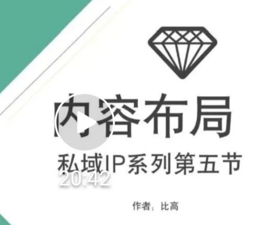 比高私域IP流量变现视频课，6个月10W粉，2235付费会员【完结】-86资源库