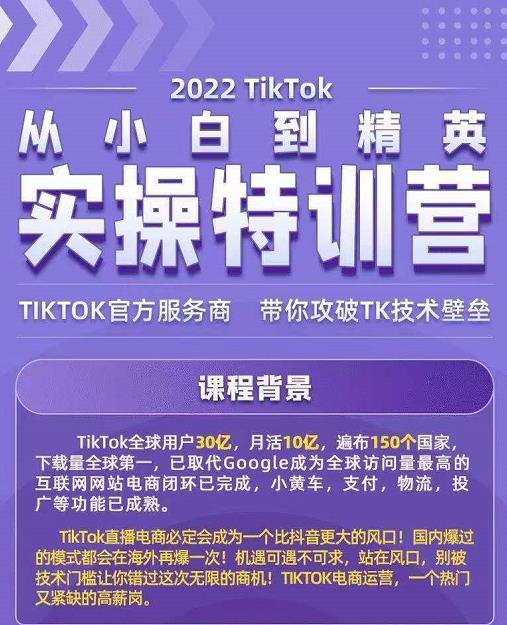 Seven漆·2022Tiktok从小白到精英实操特训营，带你掌握Tiktok账号运营-86资源库