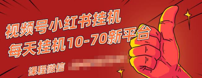视频号小红书抖音挂机项目，小白无脑操作，按照要求来，单号每天几十米-86资源库