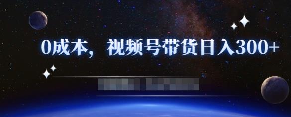 零基础视频号带货赚钱项目，0成本0门槛轻松日入300+【视频教程】-86资源库