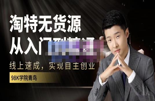98k学院的淘特无货源线上速成课，从入门到精通，让你最小投入，最高回报-86资源库