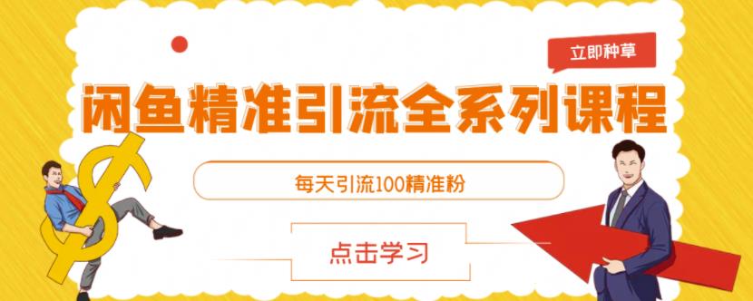 闲鱼精准引流全系列课程，每天引流100精准粉【视频课程】-86资源库