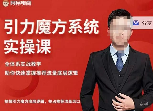阿呆-引力魔方系统实操课，全体系实战教学，助你快速掌握推荐流量底层逻辑-86资源库