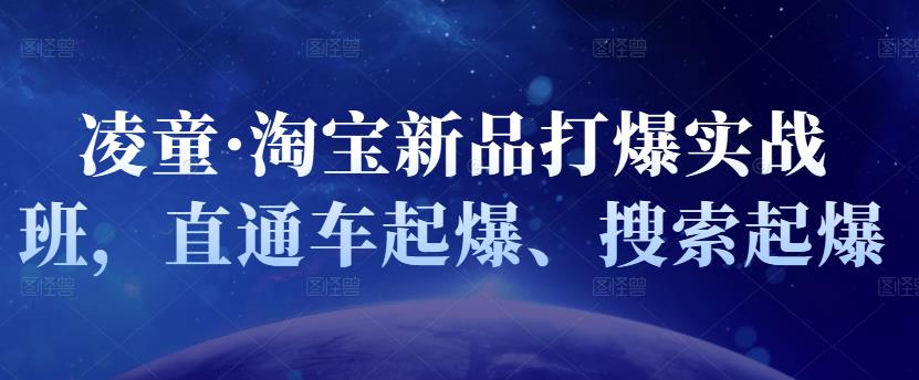 凌童·淘宝新品打爆实战班，直通车起爆、搜索起爆-86资源库