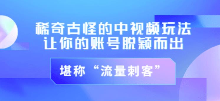 不讲李·稀奇古怪的冷门中视频冷门玩法，让你的账号脱颖而出，成为流量刺客！（图文+视频）-86资源库