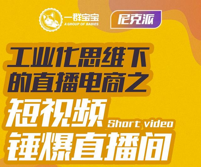 尼克派·工业化思维下的直播电商之短视频锤爆直播间，听话照做执行爆单-86资源库