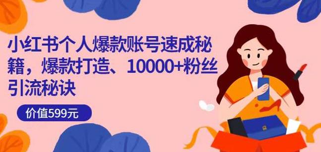 小红书个人爆款账号速成秘籍，爆款打造、10000+粉丝引流秘诀-86资源库