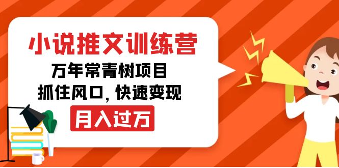 小说推文训练营，万年常青树项目，抓住风口，快速变现月入过万-86资源库