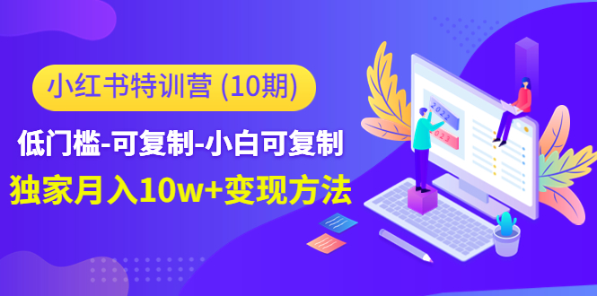 小红书特训营（第10期）低门槛-可复制-小白可复制-独家月入10w+变现方法-86资源库