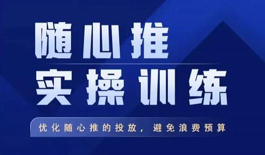 飞哥·随心推实操训练，优化随心推投放，避免浪费预算-86资源库