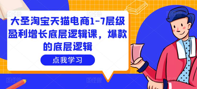 大圣淘宝天猫电商1-7层级盈利增长底层逻辑课，爆款的底层逻辑-86资源库