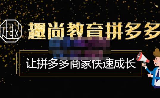趣尚教育·拼多多运营实操VIP特训营，让拼多多商家快速成长-价值3180元-86资源库
