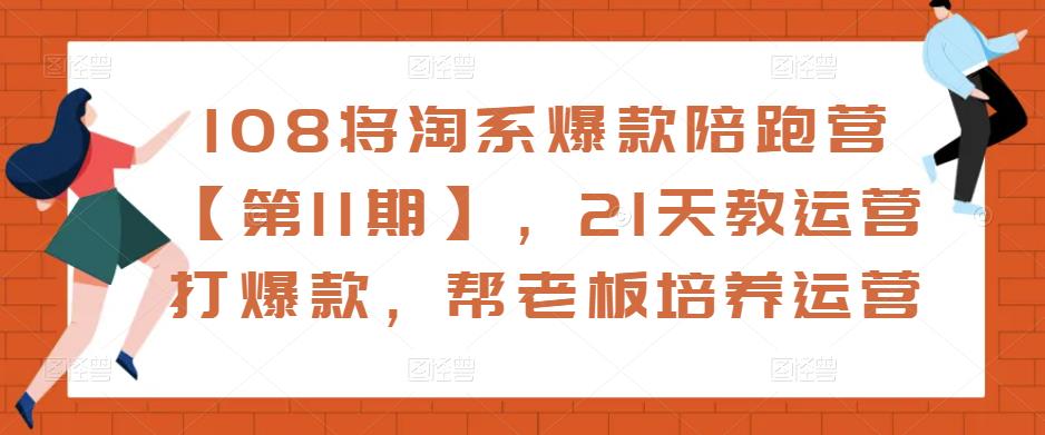 108将淘系爆款陪跑营【第11期】，21天教运营打爆款，帮老板培养运营-86资源库