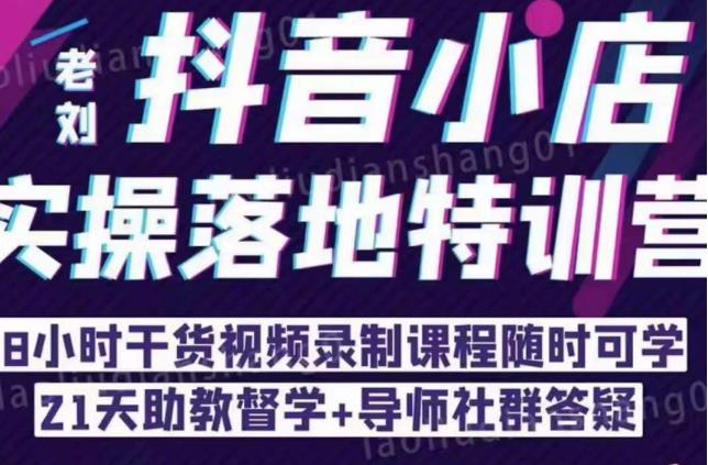 抖音小店实操落地特训营：抖音小店无货源精细化运营，抖店商品卡流量（22节）-86资源库