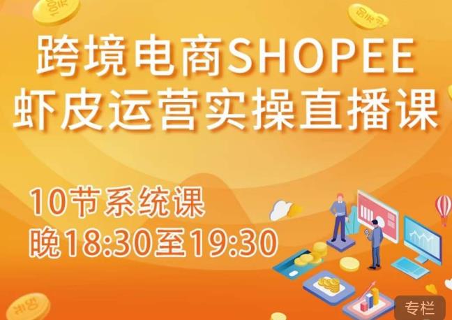 跨境电商Shopee虾皮运营实操直播课，从零开始学，入门到精通（10节系统课）-86资源库