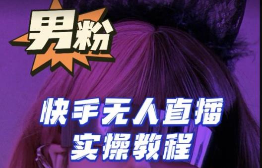 【男粉落地项目】零基础玩转男粉快手无人直播月入3w+，2023快手无人直播实操教程-86资源库