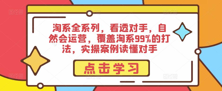 淘系全系列，看透对手，自然会运营，覆盖淘系99%的打法，实操案例读懂对手-86资源库