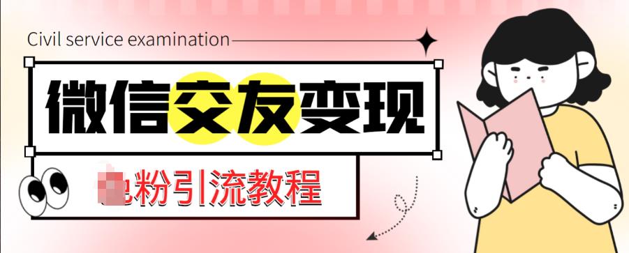 微信交友变现项目，吸引全网LSP男粉精准变现，小白也能轻松上手，日入500+-86资源库