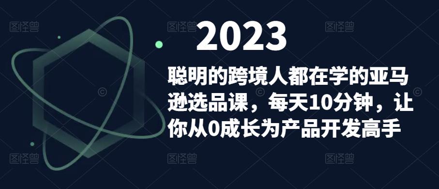 聪明的跨境人都在学的亚马逊选品课，每天10分钟，让你从0成长为产品开发高手-86资源库