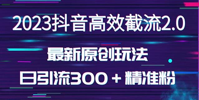 日引300＋创业粉，独家抖音高效截流2.0玩法（价值1280）-86资源库