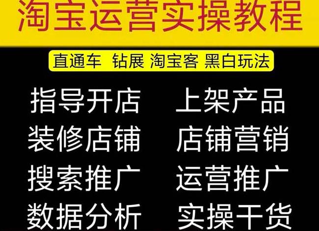 2023淘宝开店教程0基础到高级全套视频网店电商运营培训教学课程-86资源库