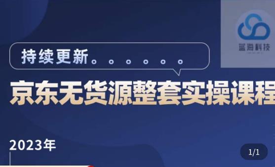 蓝七·2023京东店群整套实操视频教程，京东无货源整套操作流程大总结，减少信息差，有效做店发展-86资源库