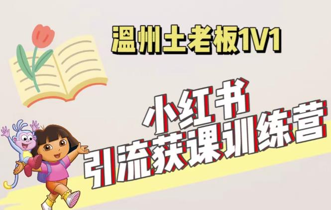 小红书1对1引流获客训练营：账号、内容、引流、成交（价值3999元）-86资源库