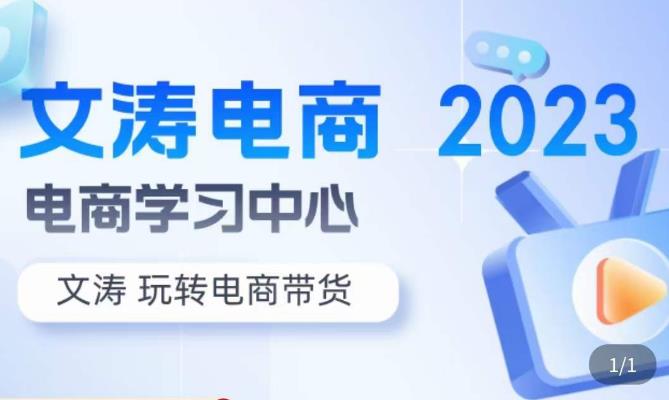 文涛电商·7天零基础自然流起号，​快速掌握店铺运营的核心玩法，突破自然展现量，玩转直播带货-86资源库
