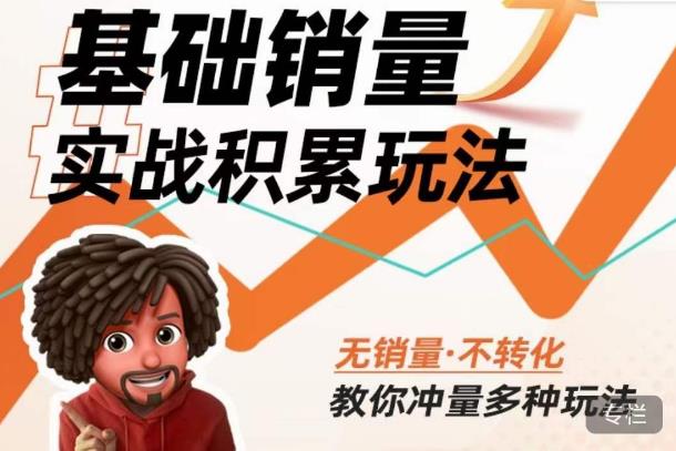 内功丨淘系基础销量实战积累玩法，无销量·不转化，教你冲量多种玩法-86资源库