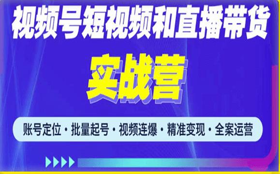 2023最新微信视频号引流和变现全套运营实战课程，小白也能玩转视频号短视频和直播运营-86资源库