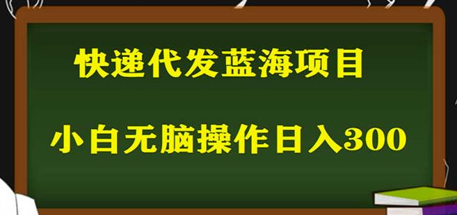 2023最新蓝海快递代发项目，小白零成本照抄也能日入300+-86资源库