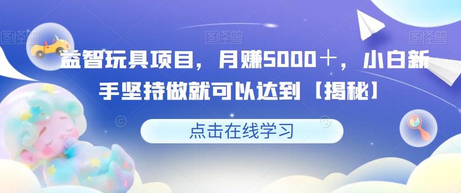益智玩具项目，月赚5000＋，小白新手坚持做就可以达到【揭秘】-86资源库