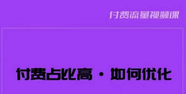 波波-付费占比高，如何优化？只讲方法，不说废话，高效解决问题！-86资源库