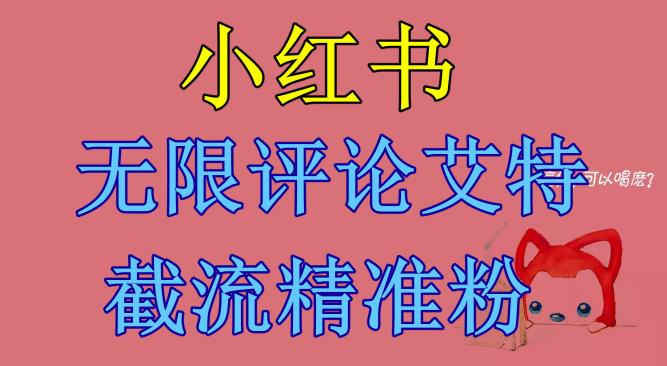 小红书无限评论艾特截流精准粉（软件+教程）-86资源库