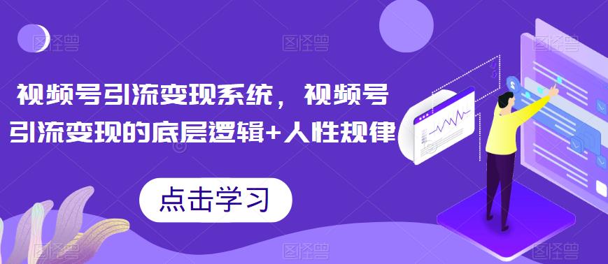 视频号引流变现系统，视频号引流变现的底层逻辑+人性规律-86资源库