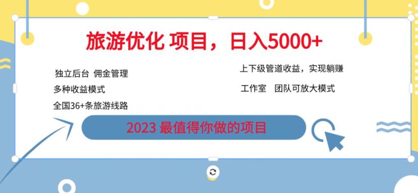 7.22旅游项目最新模式，独立后台+全国35+线路，日入5000+【揭秘】-86资源库