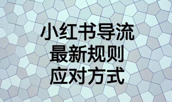小红书导流最新规则应对方式【揭秘】-86资源库