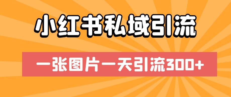 小红书私域引流，一张图片一天引流300+【揭秘】-86资源库