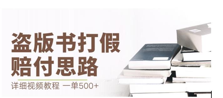最新盗版书赔付打假项目，一单利润500+【详细玩法视频教程】【仅揭秘】-86资源库