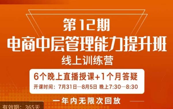 陈少珊·电商中层管理能力提升班，学习对象-电商公司各个岗位的主管，20人人以内的电商公司老板-86资源库
