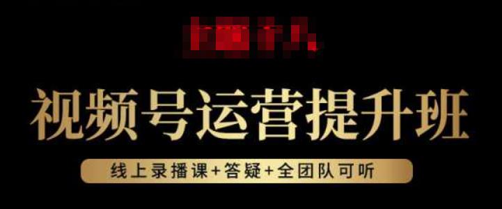 视频号运营提升班：视频号起号逻辑，视频号选品技巧及带货-86资源库